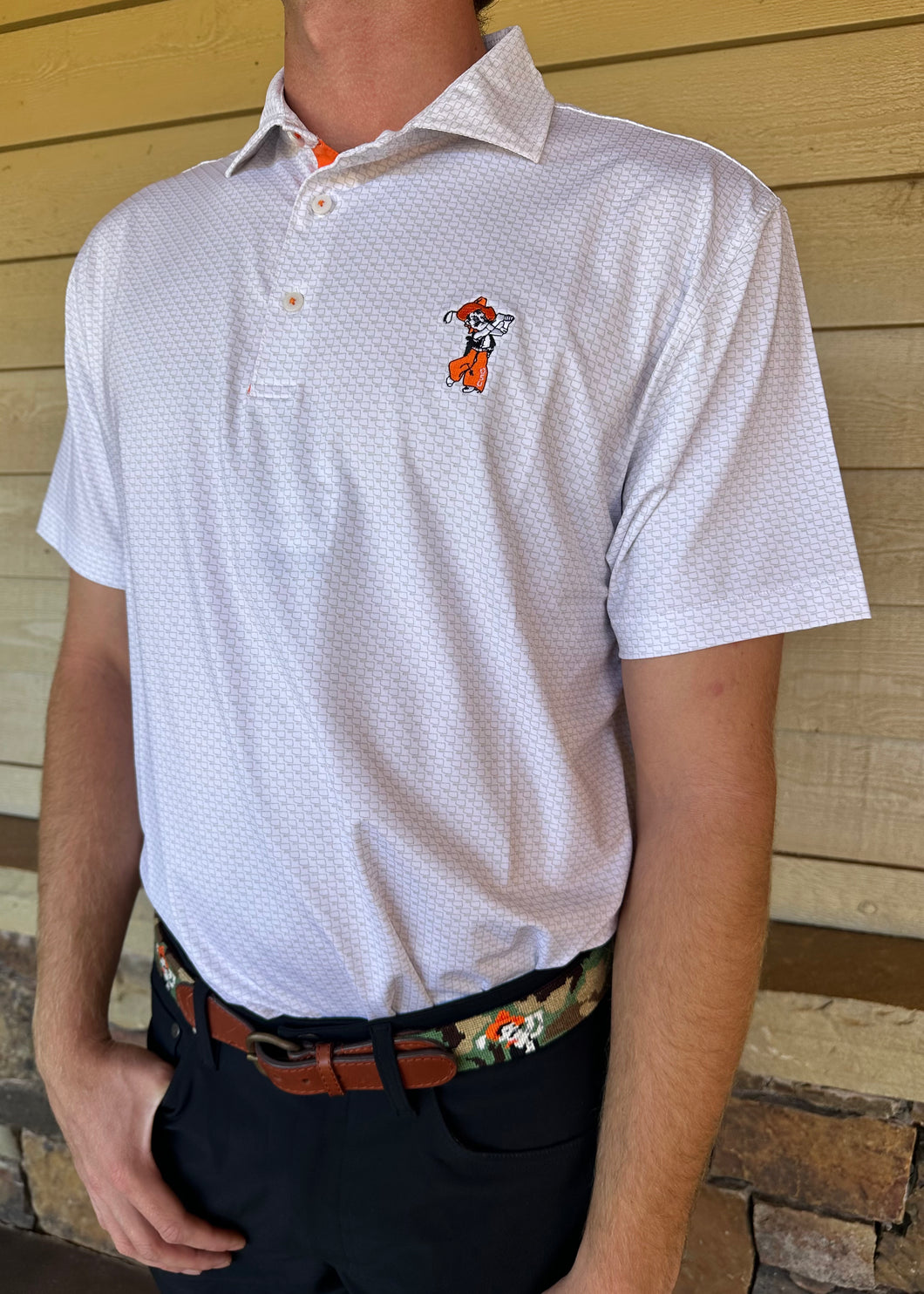 Horn Legend Oklahoma Print Polo