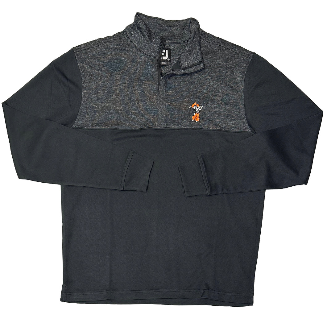 FootJoy Heather Yoke Half-Zip Mid-Layer Chest Logo